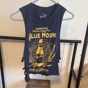 Navy blue moon Sleeveless Top